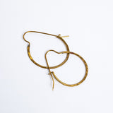 Sasa Hoop Brass Earrings - Aaria Tees Aaria Tees