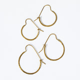 Sasa Hoop Brass Earrings - Aaria Tees Aaria Tees