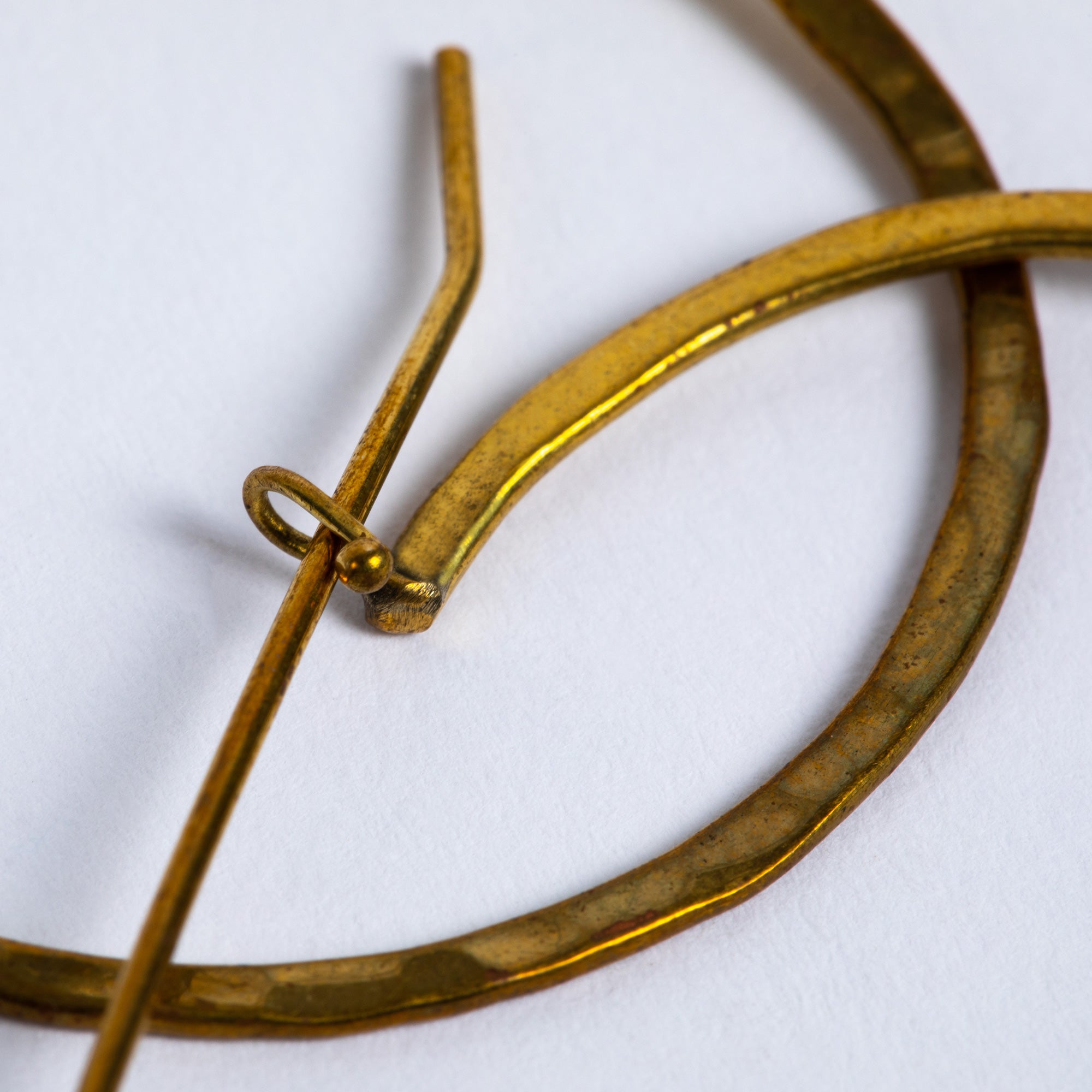 Sasa Hoop Brass Earrings - Aaria Tees Aaria Tees