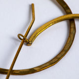 Sasa Hoop Brass Earrings - Aaria Tees Aaria Tees