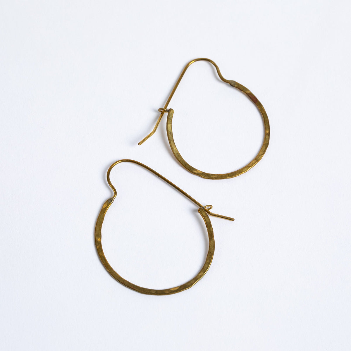Sasa Hoop Brass Earrings - Aaria Tees