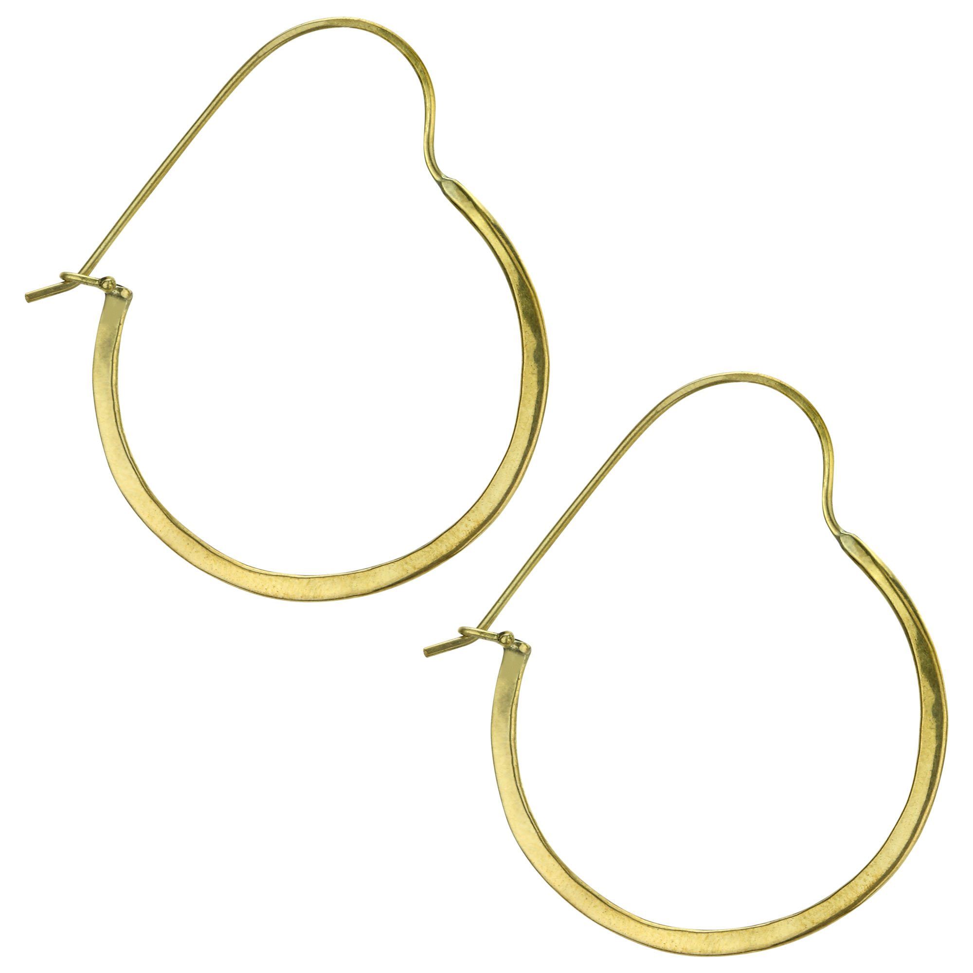 Sasa Hoop Brass Earrings - Aaria Tees Aaria Tees