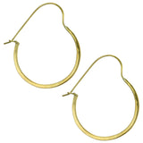 Sasa Hoop Brass Earrings - Aaria Tees Aaria Tees