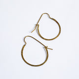 Sasa Hoop Brass Earrings - Aaria Tees Aaria Tees