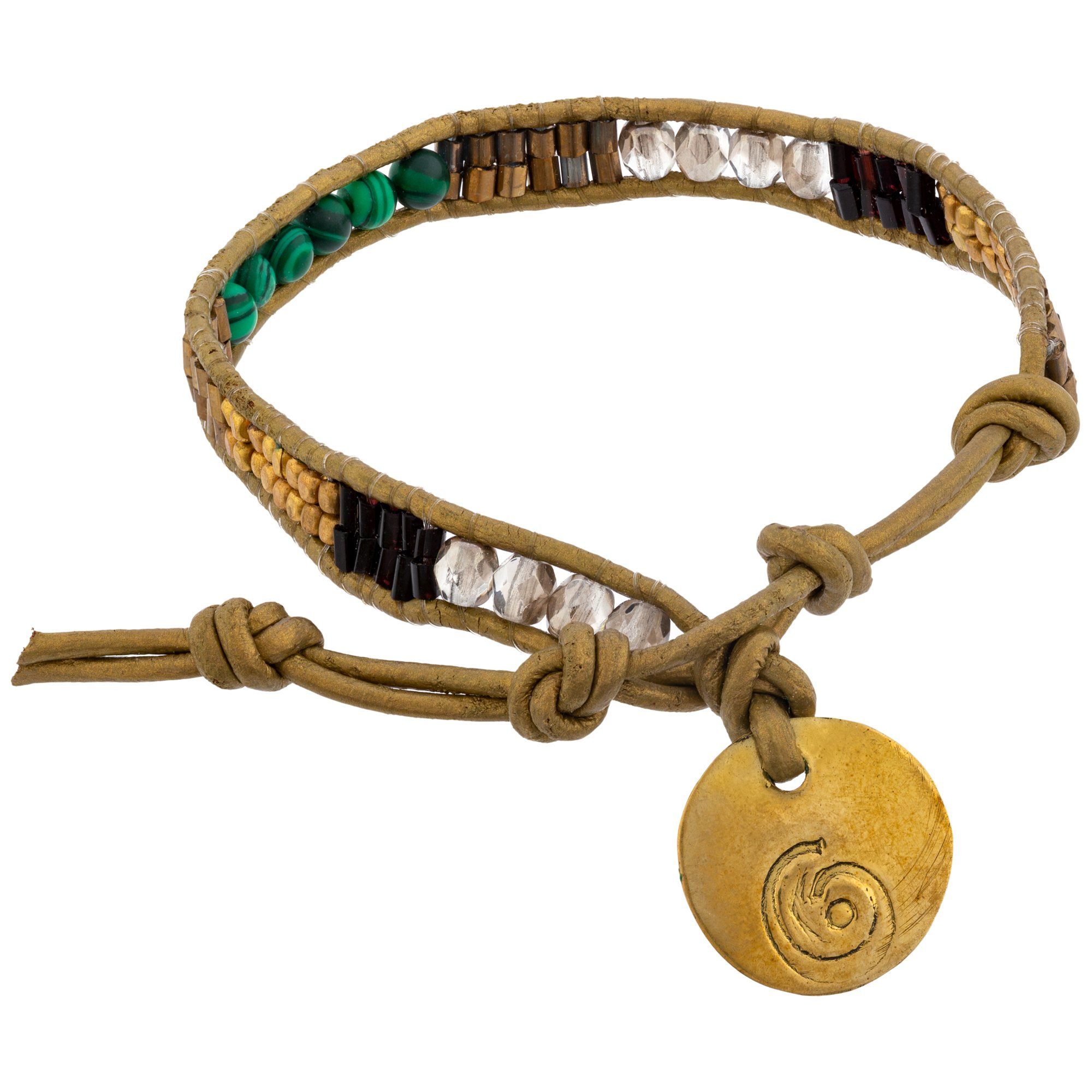 Malachite Single Wrap Bracelet - Aaria Tees Aaria Tees