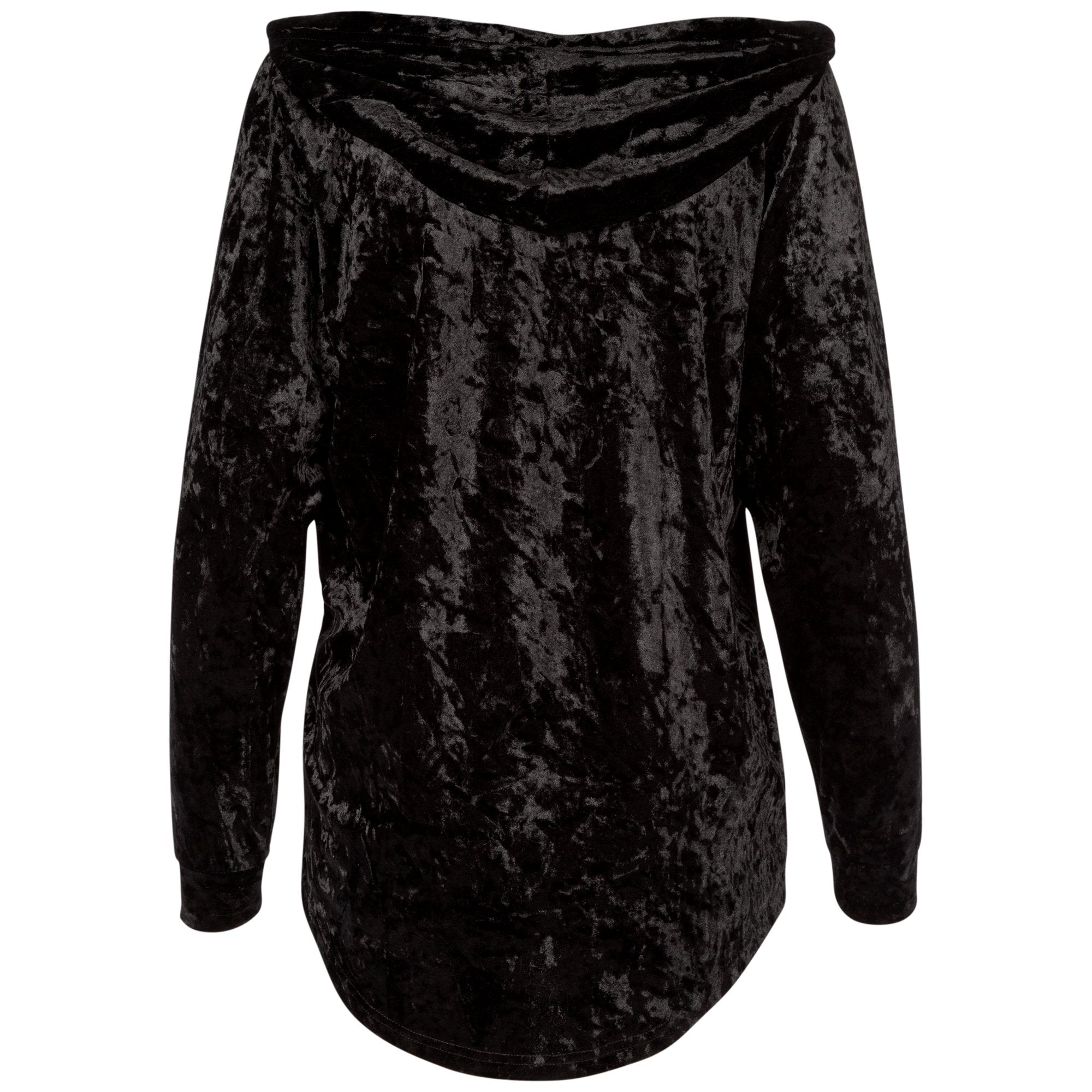 Crushed Velvet Paw Print Hooded Tunic - Aaria Tees Aaria Tees