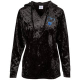 Crushed Velvet Paw Print Hooded Tunic - Aaria Tees Aaria Tees
