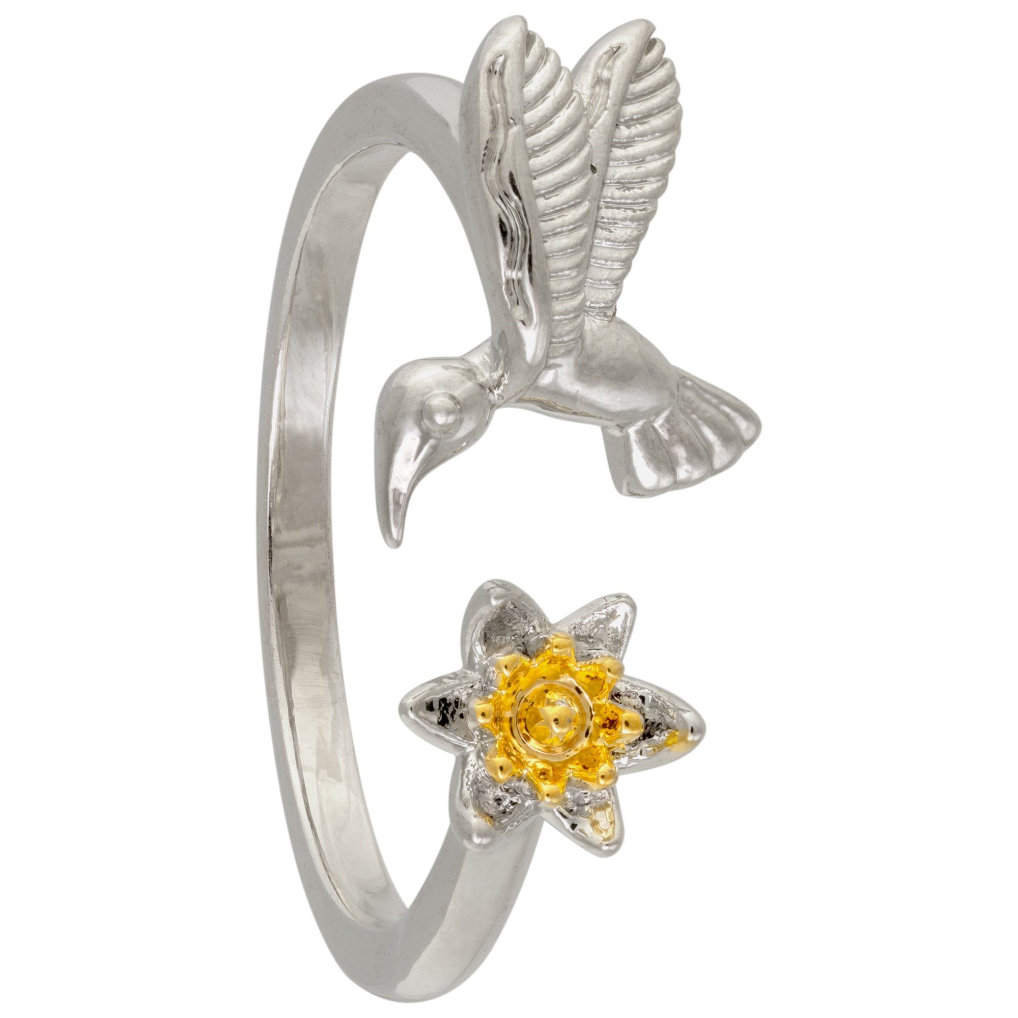 Smell the Flowers Hummingbird Adjustable Ring - Aaria Tees Aaria Tees