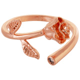 Rose in Bloom Adjustable Brass Ring - Aaria Tees Aaria Tees