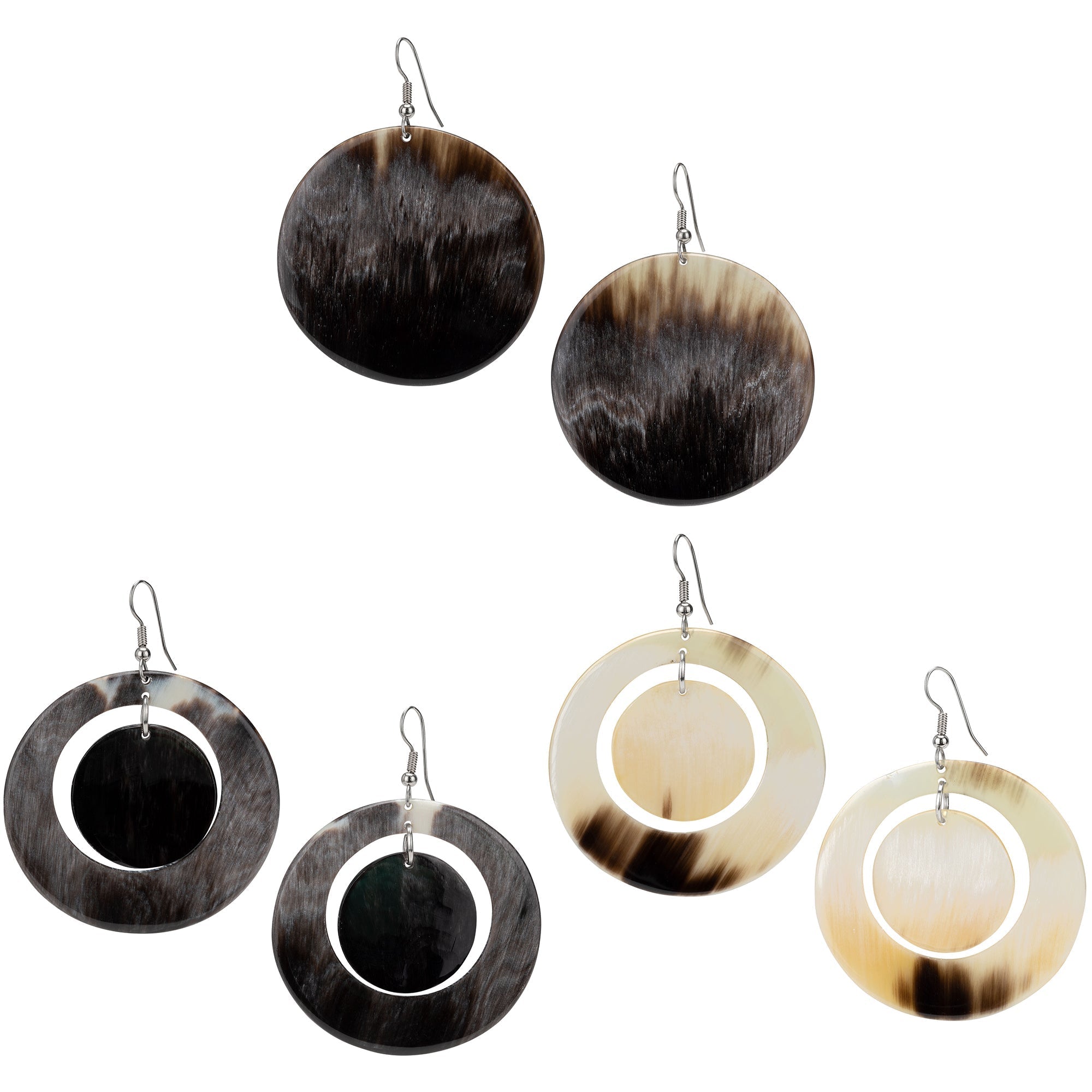 Upcycled Horn Earrings - Aaria Tees Aaria Tees