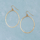 Gold-Plated Hammered Hoop Earrings - Aaria Tees Aaria Tees