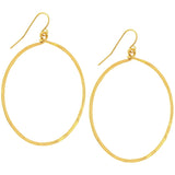 Gold-Plated Hammered Hoop Earrings - Aaria Tees Aaria Tees