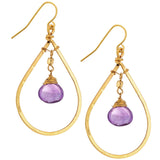 Gemstone Hoop Gold-Filled Earrings - Aaria Tees Aaria Tees