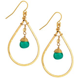 Gemstone Hoop Gold-Filled Earrings - Aaria Tees Aaria Tees