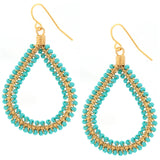 Double Beaded Teardrop Earrings - Aaria Tees Aaria Tees