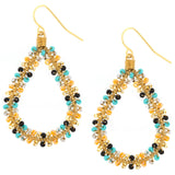 Double Beaded Teardrop Earrings - Aaria Tees Aaria Tees