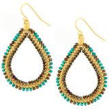 Double Beaded Teardrop Earrings - Aaria Tees Aaria Tees