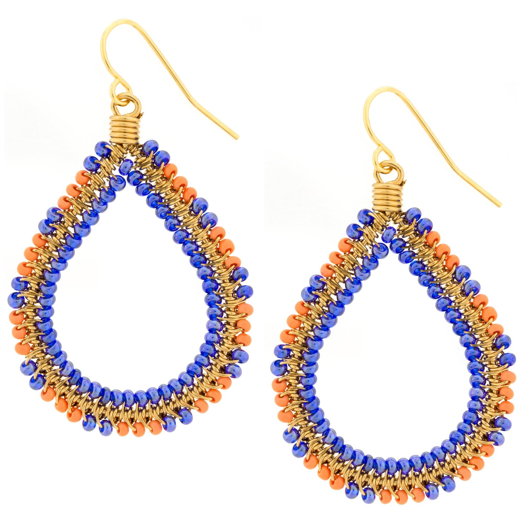 Double Beaded Teardrop Earrings - Aaria Tees Aaria Tees