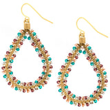 Double Beaded Teardrop Earrings - Aaria Tees Aaria Tees