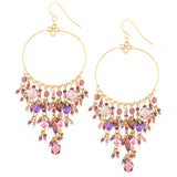 Dazzling Beaded Gold Hoop Earrings - Aaria Tees Aaria Tees