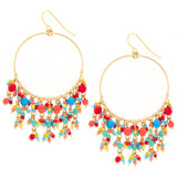 Dazzling Beaded Gold Hoop Earrings - Aaria Tees Aaria Tees