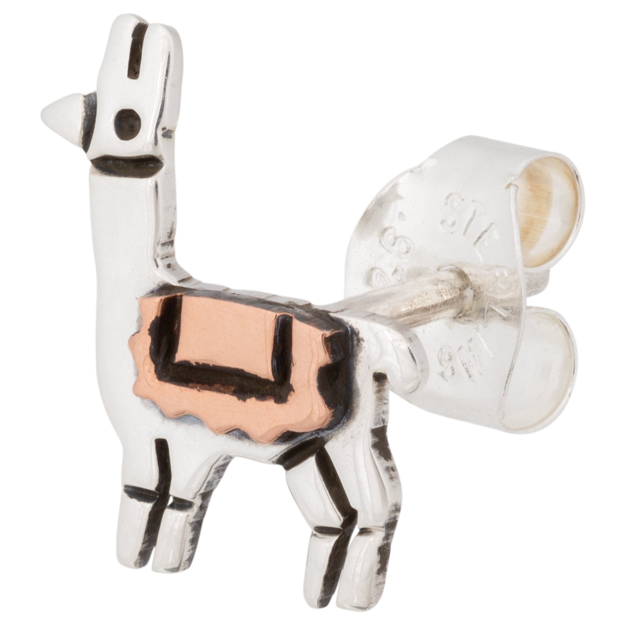 Llama Mixed Metal Post Earrings - Aaria Tees Aaria Tees