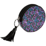 Midnight Floral Paw Print Coin Purse - Aaria Tees Aaria Tees