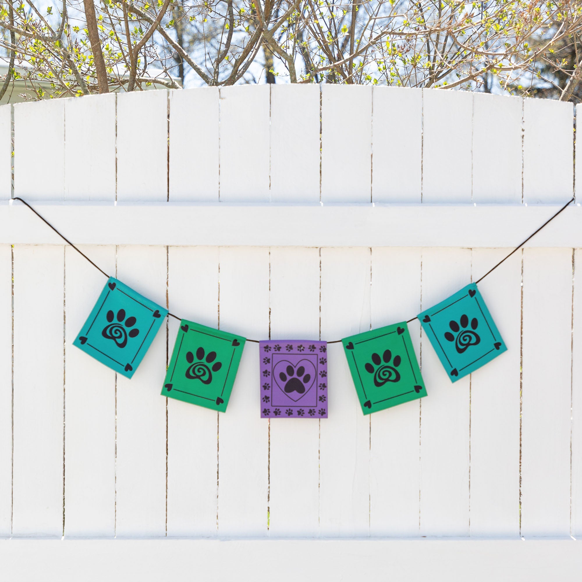 Paw Print Outdoor Flags - Aaria Tees Aaria Tees