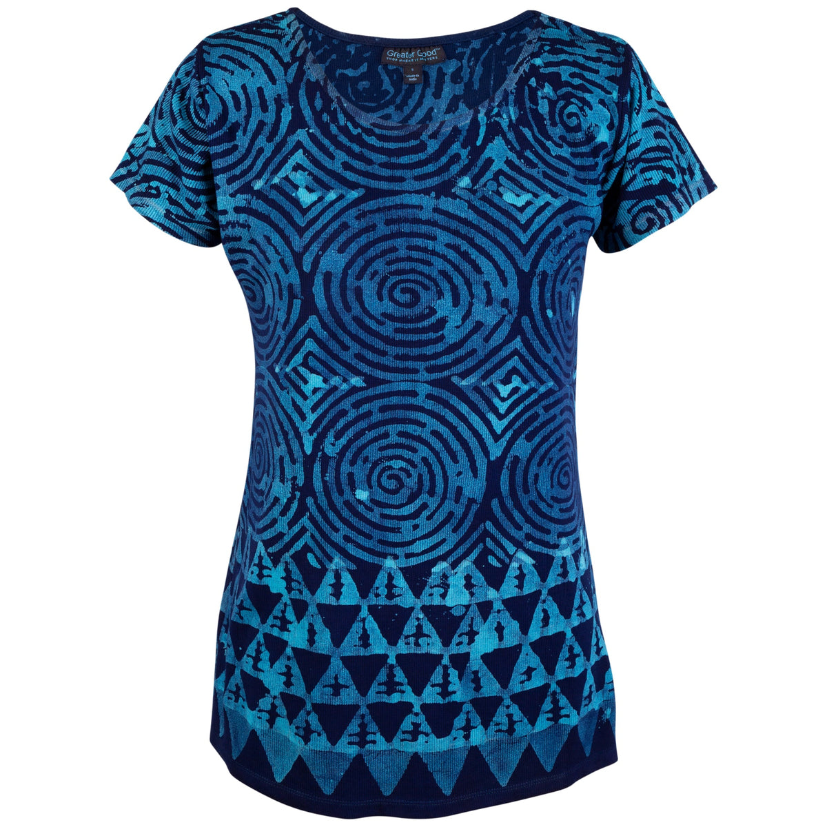 Blue Diamond Short Sleeve Top - Aaria Tees