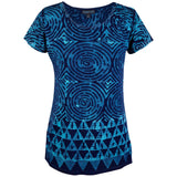 Blue Diamond Short Sleeve Top - Aaria Tees Aaria Tees