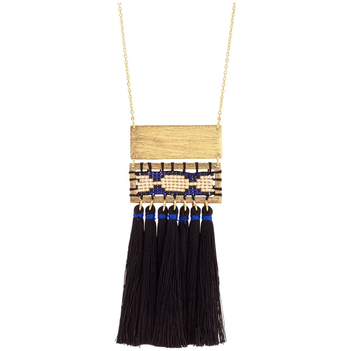 Boho Tassel & Bead Necklace - Aaria Tees