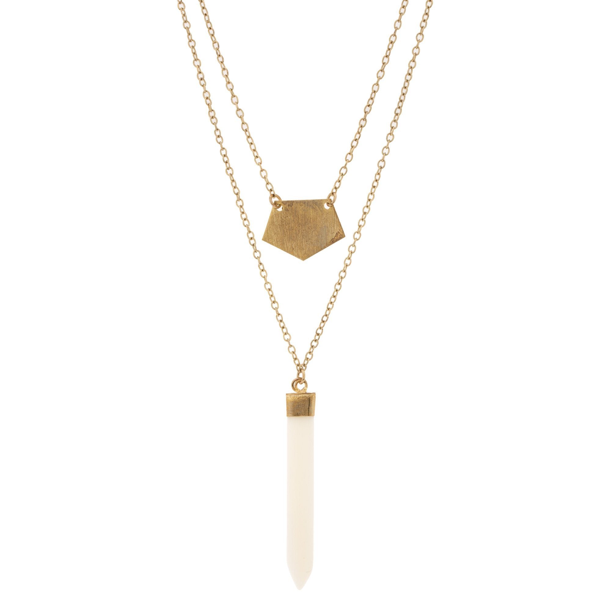 Layered Spike Necklace - Aaria Tees Aaria Tees