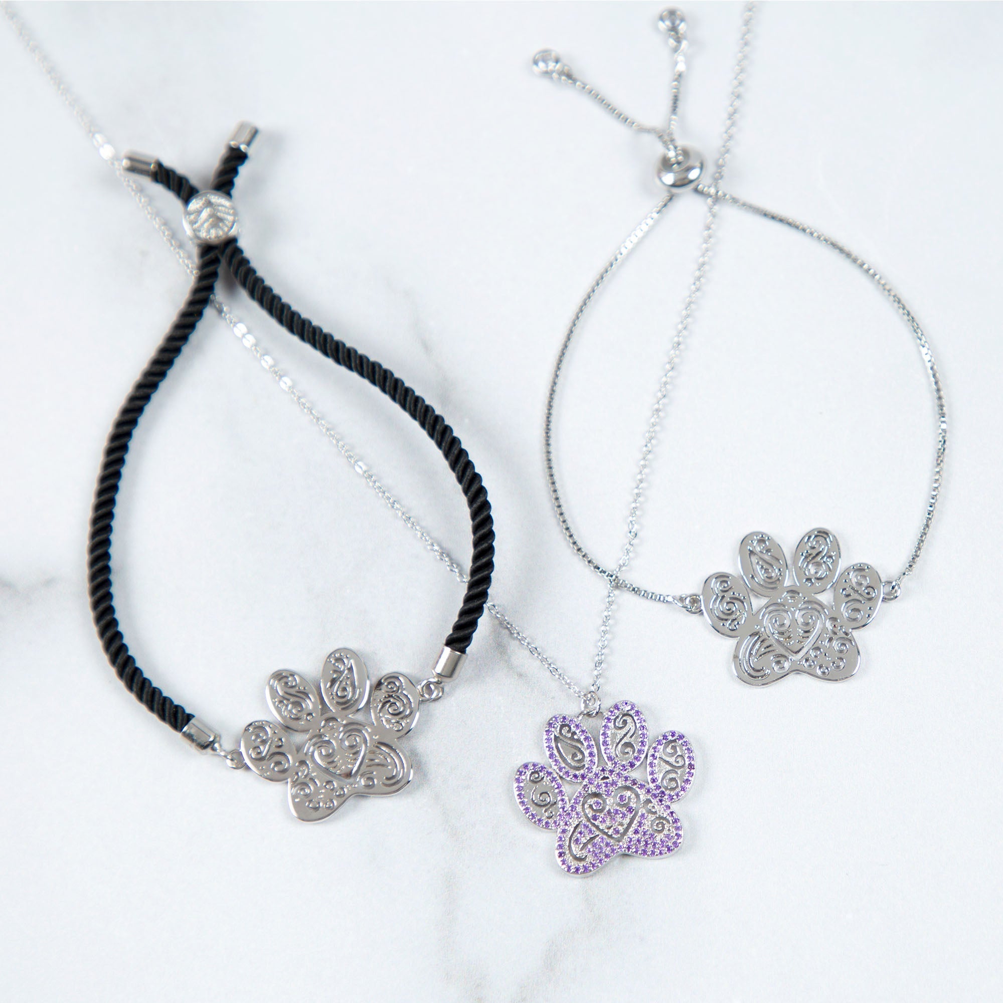 Ornate Crystal Paw Jewelry - Aaria Tees Aaria Tees