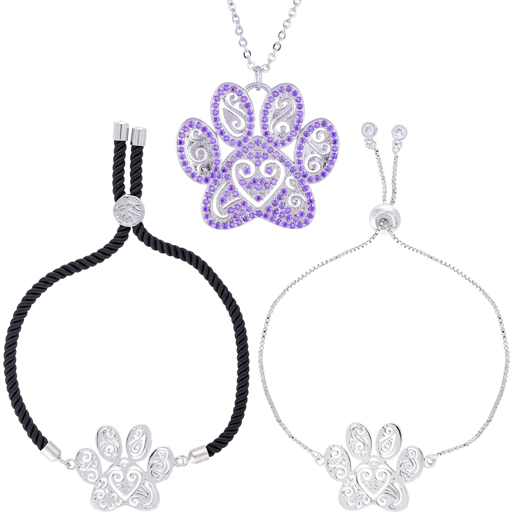 Ornate Crystal Paw Jewelry - Aaria Tees Aaria Tees