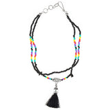 Peruvian Hand Beaded Tassel Anklet - Aaria Tees Aaria Tees