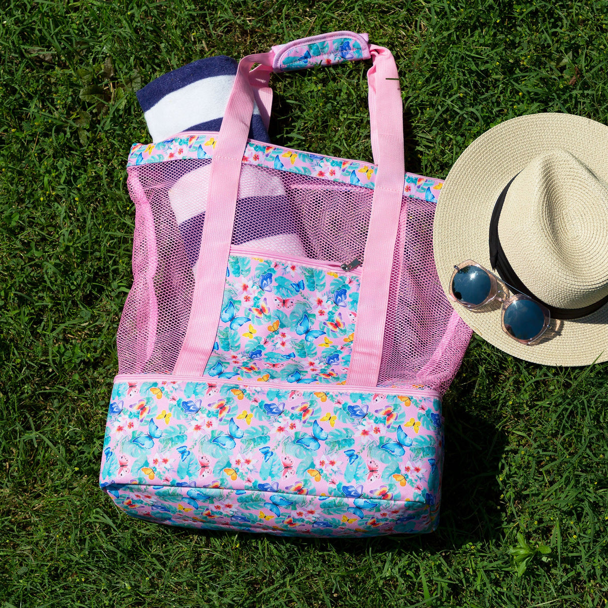 Floral Delight Butterfly Cooler Bag - Aaria Tees
