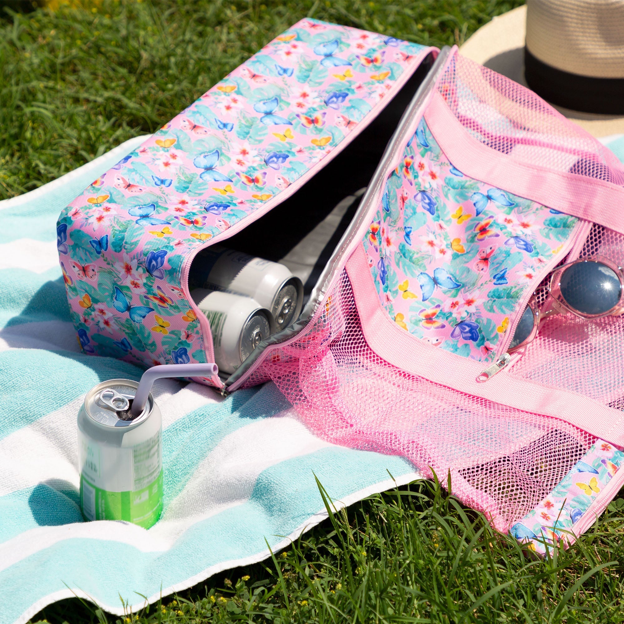 Floral Delight Butterfly Cooler Bag - Aaria Tees Aaria Tees