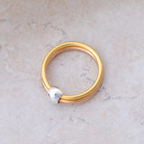 Spin Me Round Sterling Silver Bead Fidget Ring - Aaria Tees Aaria Tees