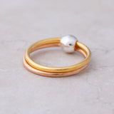 Spin Me Round Sterling Silver Bead Fidget Ring - Aaria Tees Aaria Tees