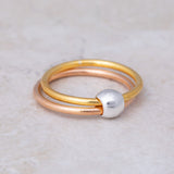 Spin Me Round Sterling Silver Bead Fidget Ring - Aaria Tees Aaria Tees