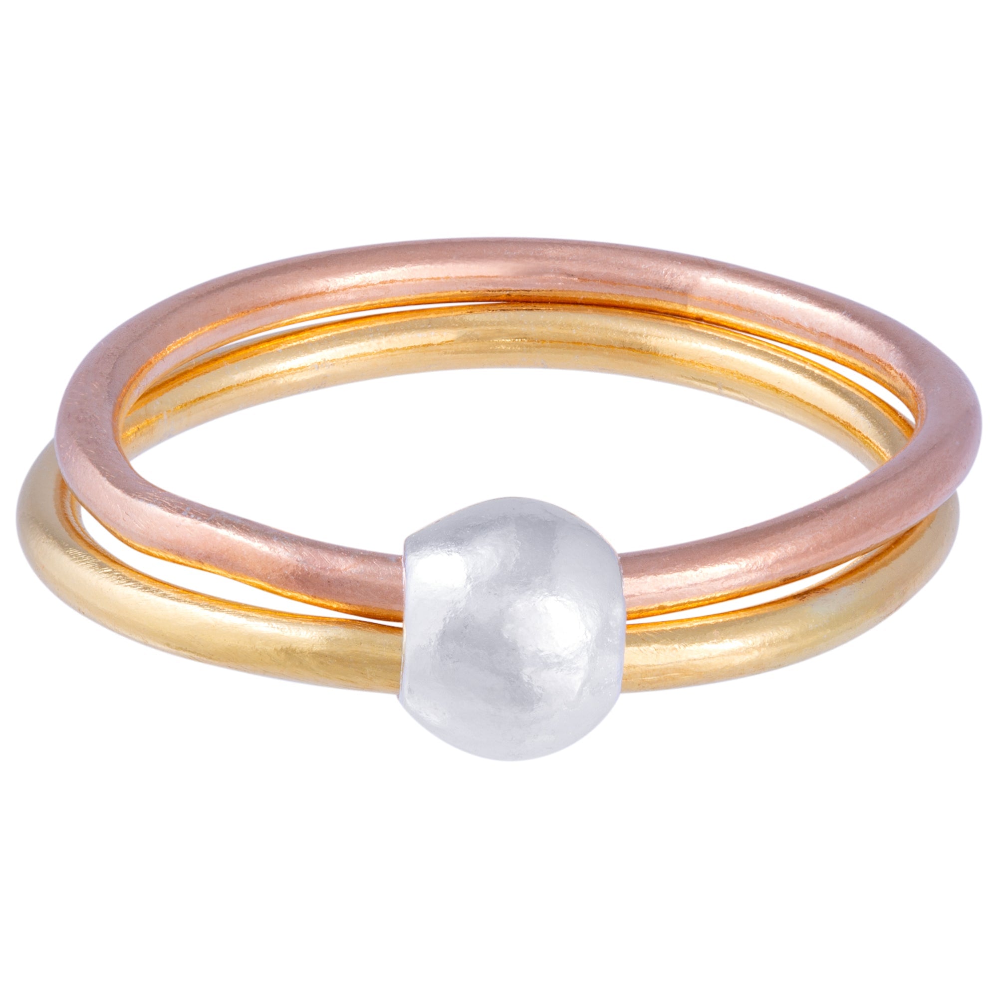 Spin Me Round Sterling Silver Bead Fidget Ring - Aaria Tees Aaria Tees