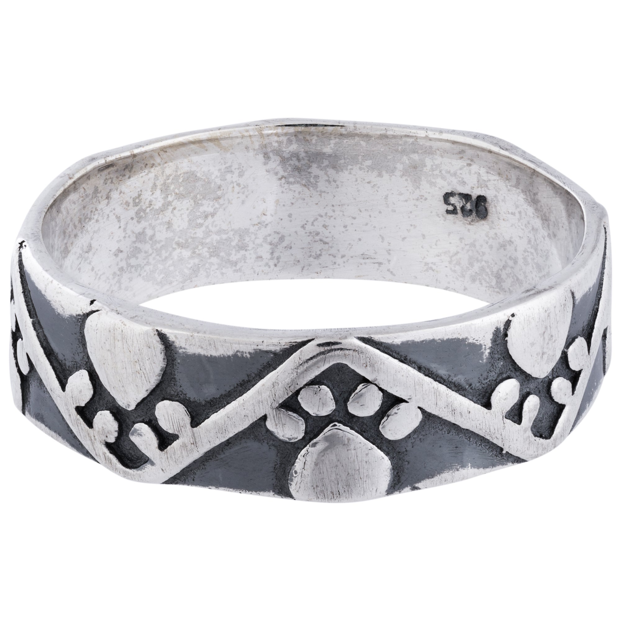 Zig Zag Paw Sterling Silver Ring - Aaria Tees Aaria Tees