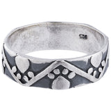 Zig Zag Paw Sterling Silver Ring - Aaria Tees Aaria Tees