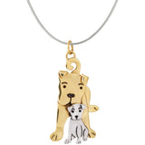 Mama Dog Love Mixed Metal Necklace - Aaria Tees Aaria Tees