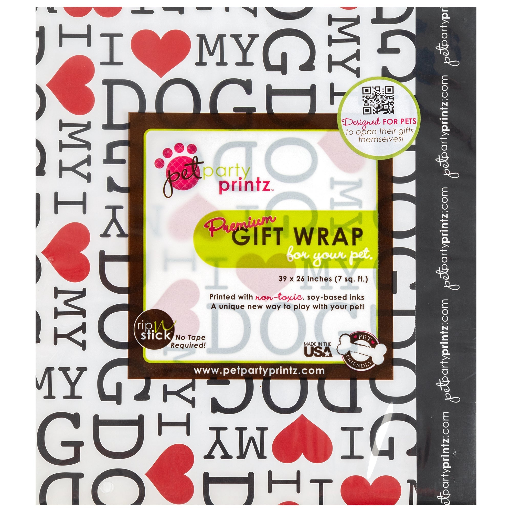 Pet Party Printz&trade; Birthday Gift Wrap - Aaria Tees Aaria Tees