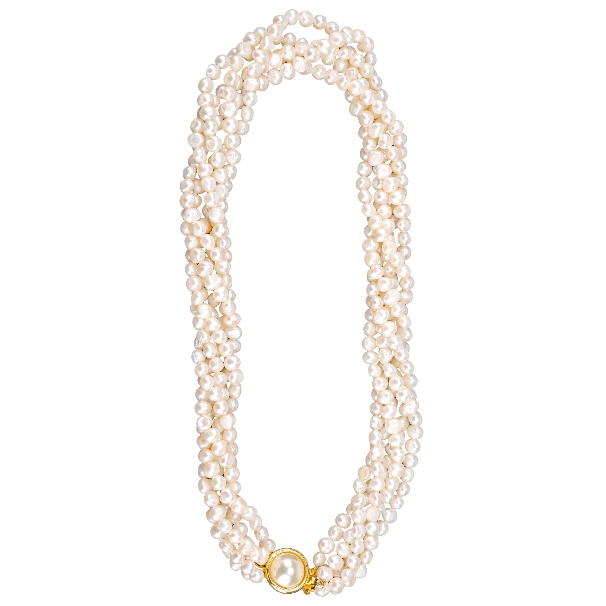 Swirling Strands Freshwater Pearl Necklace - Aaria Tees Aaria Tees