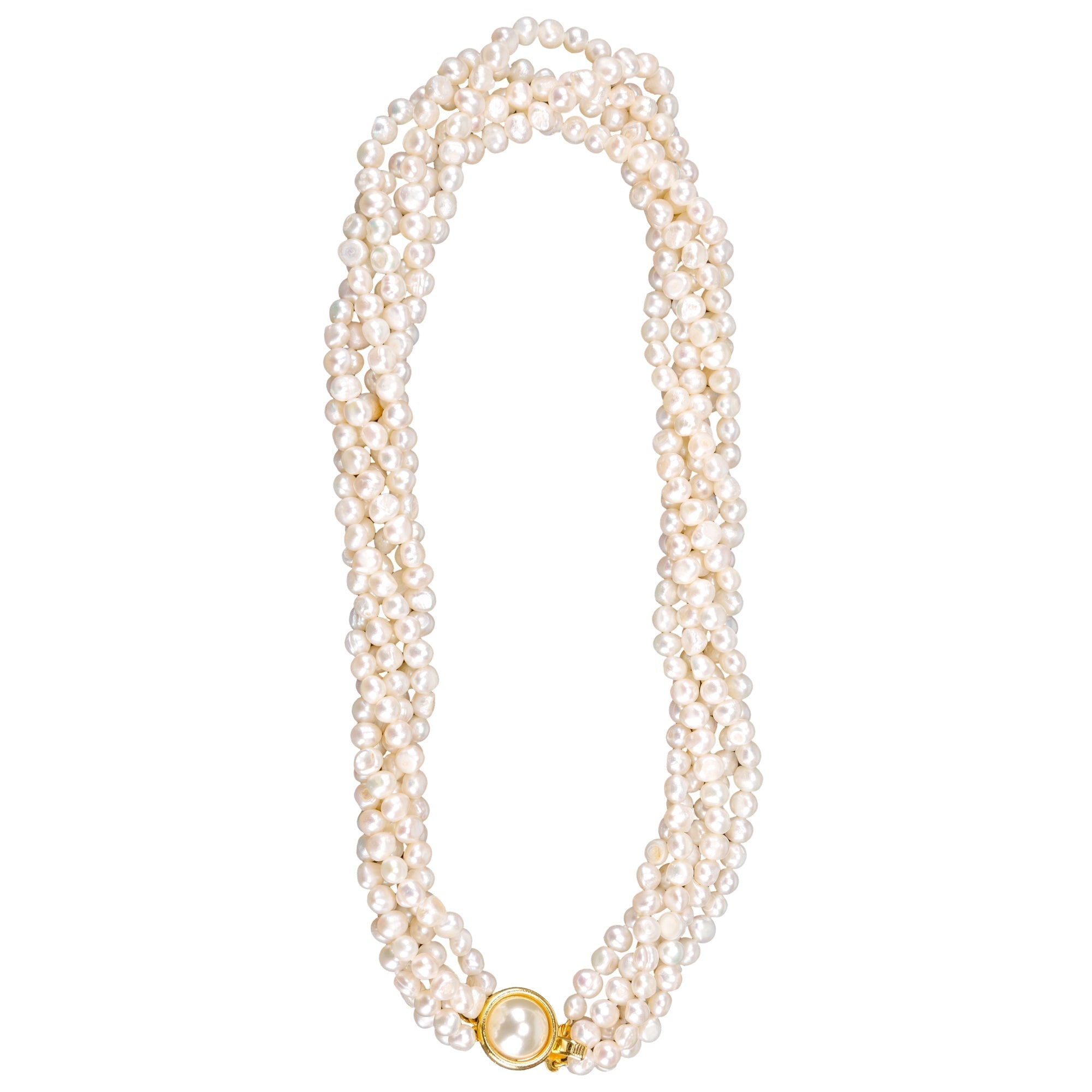 Swirling Strands Freshwater Pearl Necklace - Aaria Tees Aaria Tees