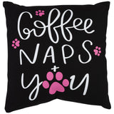 Coffee Naps & You Paw Accent Pillow - Aaria Tees Aaria Tees