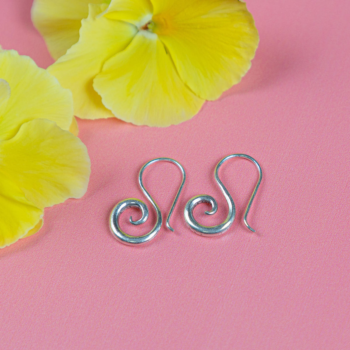 Chunky Swirl Sterling Silver Earrings - Aaria Tees