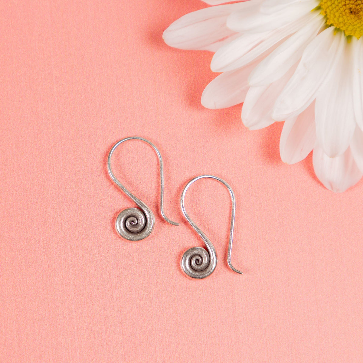 Small Swirl Sterling Silver Earrings - Aaria Tees
